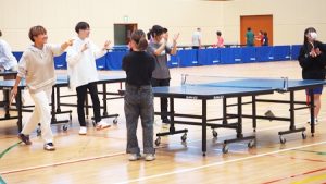 後期の保健体育・体育実技開始「卓球」香芝市総合体育館2023-253